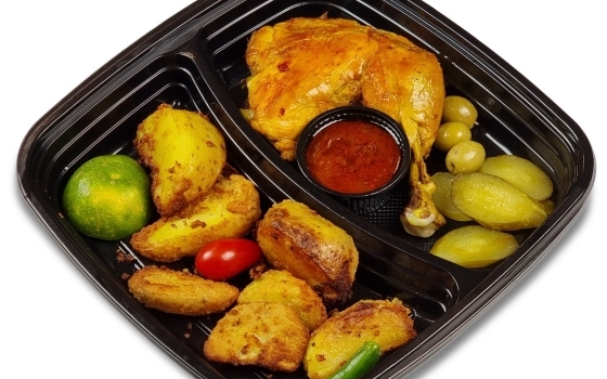 خوراک مرغ با دورچین